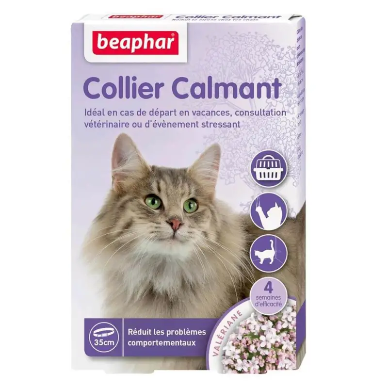 Marque Beaphar - Collier Calmant Anti stress pour Chat