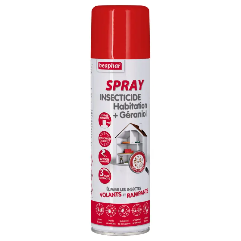 Beaphar – Spray insecticide habitation – 500ml Paiement Sécurisé