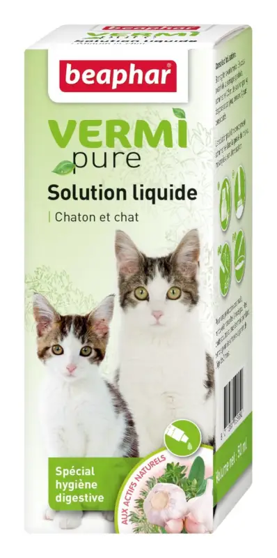 Prix Cassé Beaphar – Solution Liquide Digestive Vermi Pure pour Chat et Chaton – 50ml