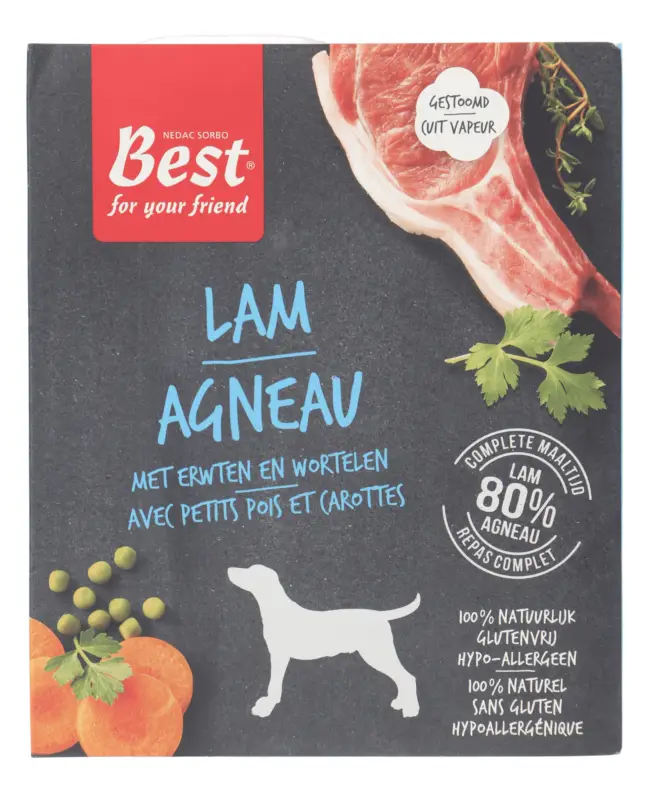 Expédition Rapide Best for your Friend - Repas à l'Agneau pour Chien - 395g