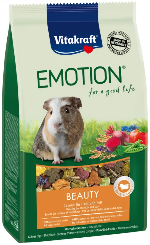Prix Réduit Vitakraft – Aliment Emotion Beauty pour Cochon d'Inde Adultes – 600g