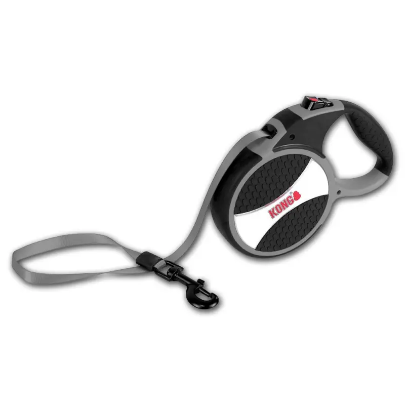 Prix Choc KONG - Laisse Enrouleur Explore Gris L pour Chien - 7,5m