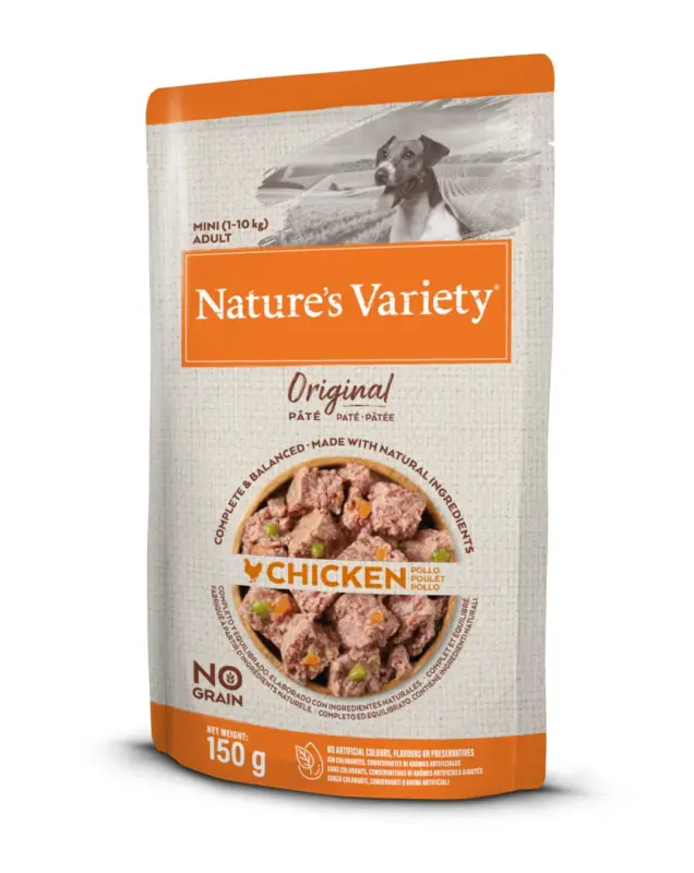 Nature's Variety – P&acirc;t&eacute;e Wet Original au Poulet pour Chien – 150g Soldes