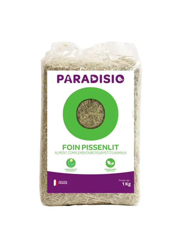 Authentique Paradisio - Foin Pissenlit pour Rongeurs - 1Kg
