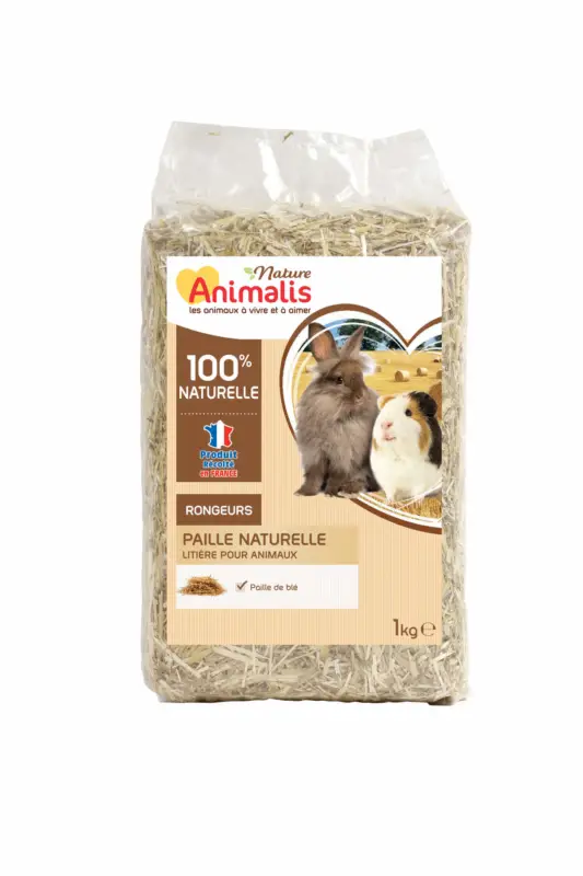 Animalis Nature - Litière Paille Naturelle pour Rongeurs Haute Qualité