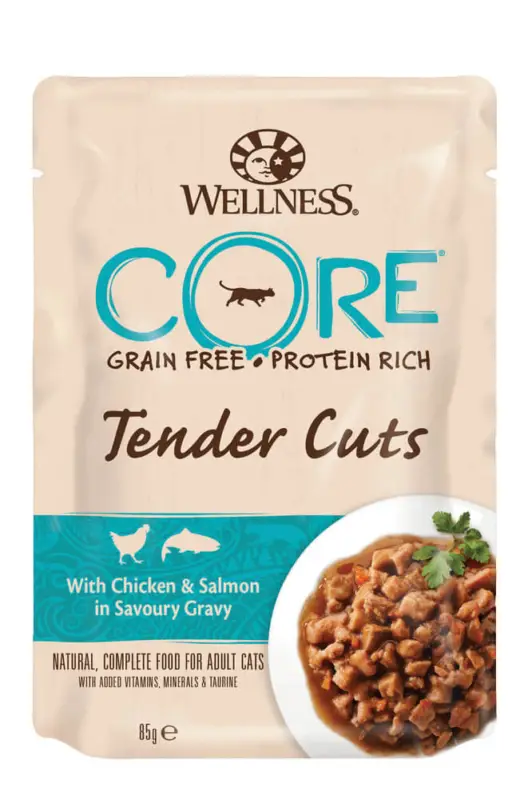 Wellness CORE – Repas Tenders Cuts au Poulet et Saumon pour Chat – 85g Acheter Direct