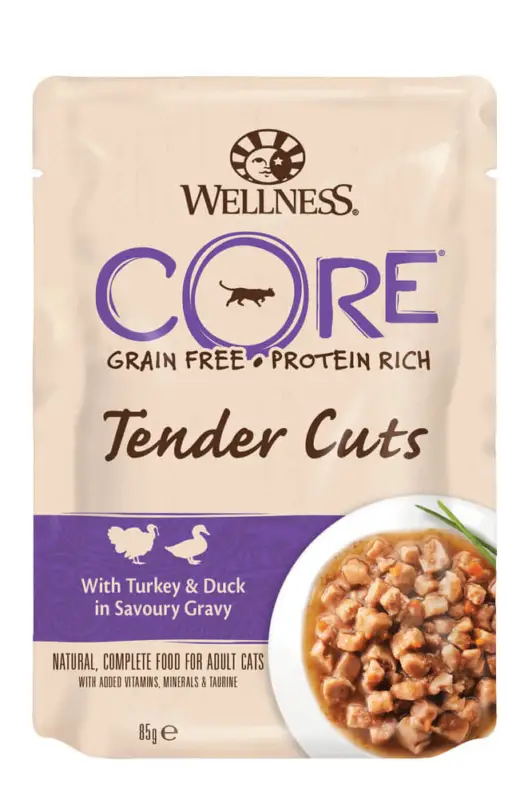 Acheter Direct Wellness CORE – Repas Tenders Cuts au Canard et Dinde pour Chat – 85g
