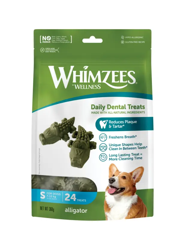 Prix Bas Whimzees - Friandises Nature Crocodile Dog Treats S pour Chien - x24