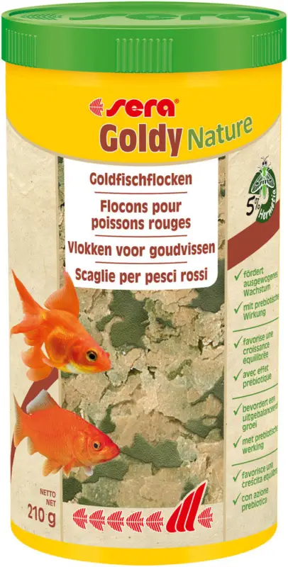 Marque Sera - Aliment en Flocons Goldy Nature pour Poissons Rouges - 1L