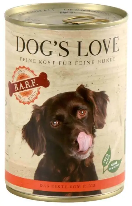 Dog's Love – P&acirc;t&eacute;e B.A.R.F Pure au B&oelig;uf pour Chiens – 400g Prix Cassé