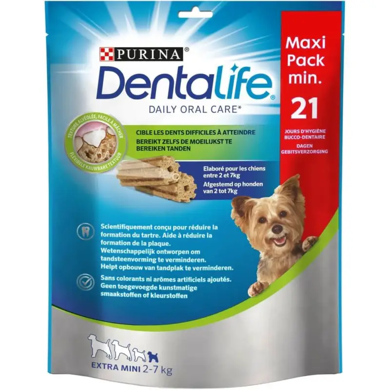 Dentalife – B&acirc;tonnets &agrave; M&acirc;cher Extra Mini pour Chien – 207g Nouveauté