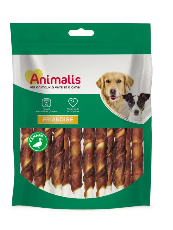 Animalis - Friandises Roulés au Canard pour Chien - 100g Achat Immédiat