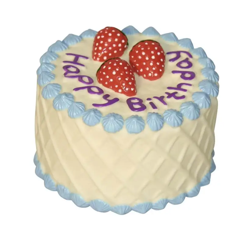 Kerbl - Jouet Gâteau Anniversaire en Vinyle pour Chien - 10cm Commander Vite