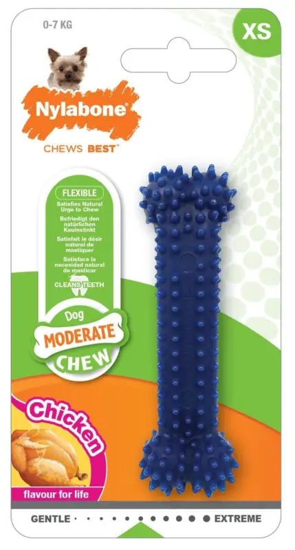 Nylabone - Jouet Os Dental Moderate Chew pour Chien Produit De Marque