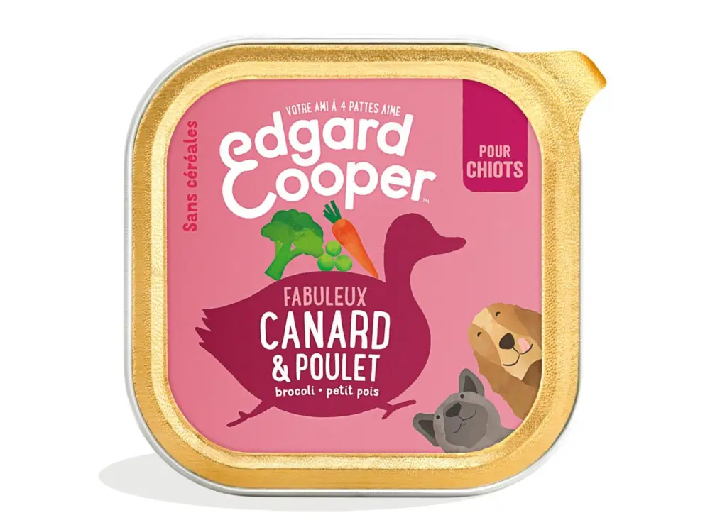 Top Vente Edgard & Cooper – Barquette au Canard et Poulet pour Chiot