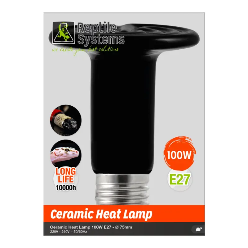 Reptile Systems – Emetteur Thermique Ceramic Heat Lamp – 100w Livraison Express