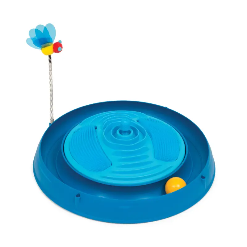 Meilleur Prix Catit - Jouet Circuit 3 en 1 Bleu pour Chats - 38cm