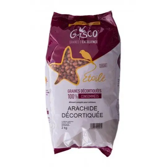 Solde Gasco – Aliment Arachides D&eacute;cortiqu&eacute;es pour Oiseaux des Jardins – 2Kg