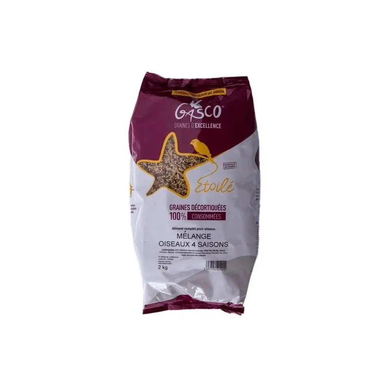 Pas Cher Gasco – Aliment Complet M&eacute;lange Oiseaux 4 Saisons pour Oiseaux – 2Kg