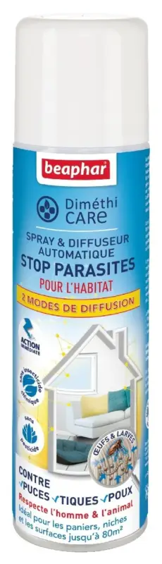 Usine Directe DiméthiCARE - Spray et Diffuseur STOP Parasites pour Habitat - 250ml