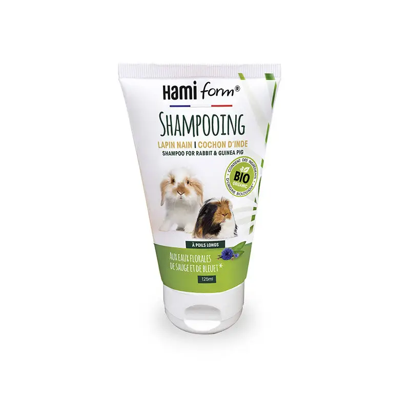 Hamiform - Shampoing sans Rinçage pour Lapin Nain et Cochon d'Inde Poils longs - 125ml Authentique