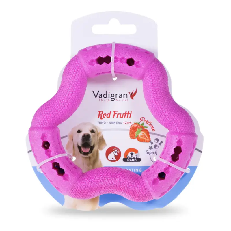 Vadigran – Jouet Anneau Fruit Rouge pour Chiens – 12cm Soldes