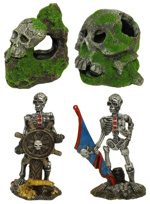 Réduction Tyrol – D&eacute;corations Pirates et T&ecirc;tes de Mort pour Aquarium – 12cm
