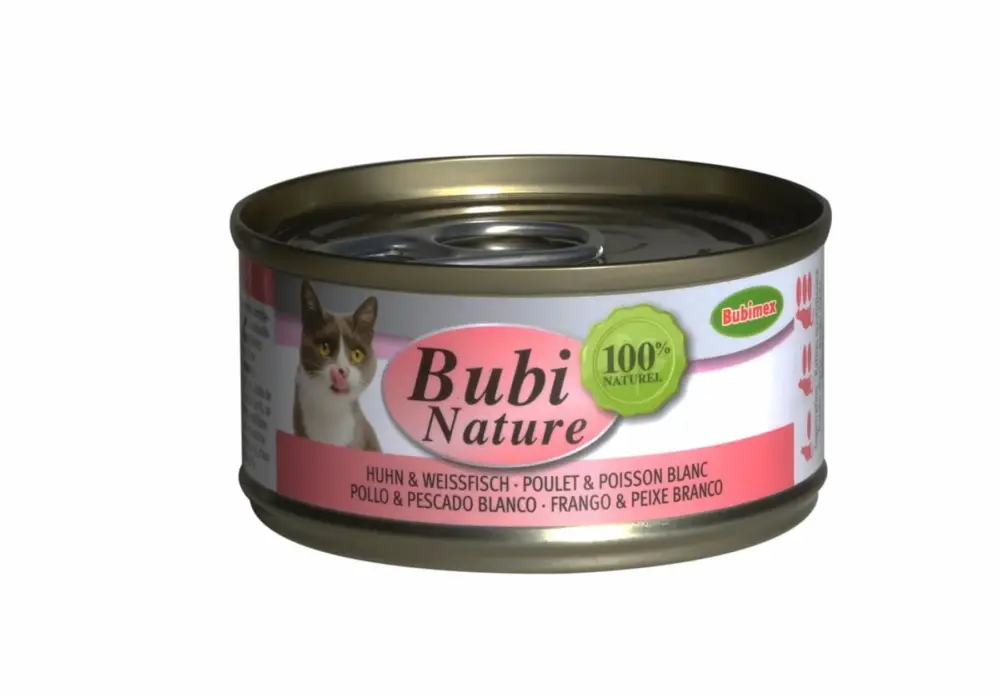 Haute Qualité Bubimex - Pâtée Bubi Nature Poulet et Poisson Blanc pour Chat - 70g