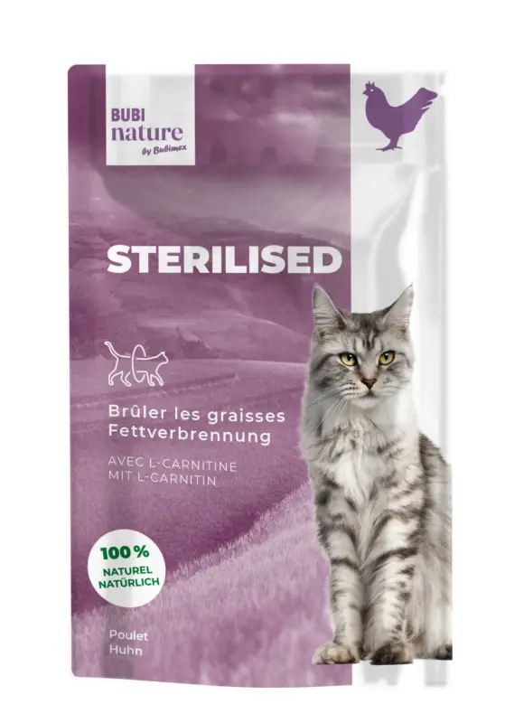 Bubimex – P&acirc;t&eacute;e Bubi Nature Sterilised Poulet pour Chat – 70g Acheter En Ligne