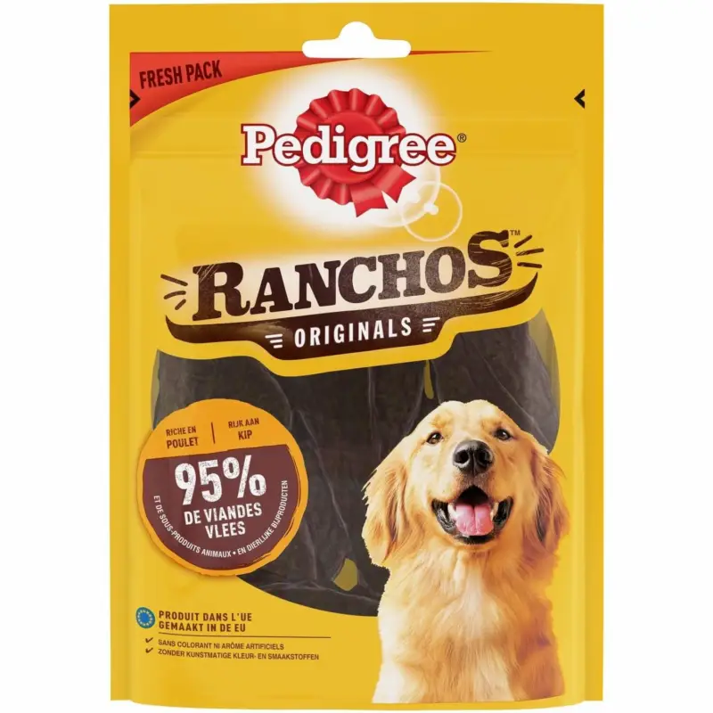 Satisfait Ou Remboursé Pedigree – Friandises Ranchos au Poulet pour Chien – 70g