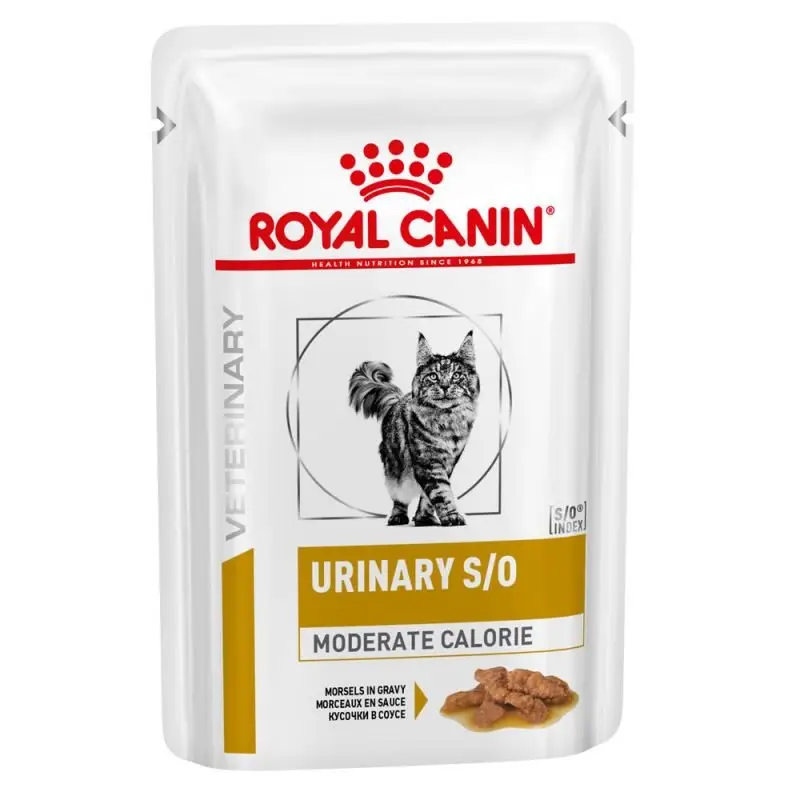 Seulement Aujourd&rsquo;hui Royal Canin – Sachets Veterinary Urinary S/O Moderate Calorie pour Chat – 12x85g