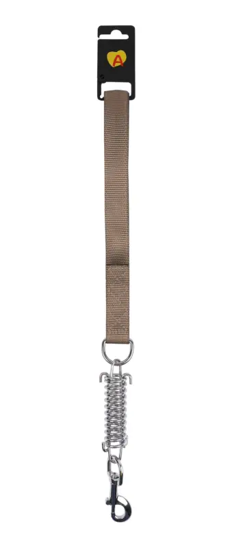 Quantité Limitée Animalis – Laisse Amortisseur Confort de 25mm et 50cm pour Chien – Taupe