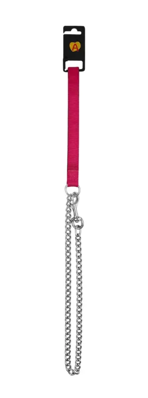 Retour Gratuit Animalis - Laisse Métal Confort 20mm et 100cm pour Chien - Fuchsia