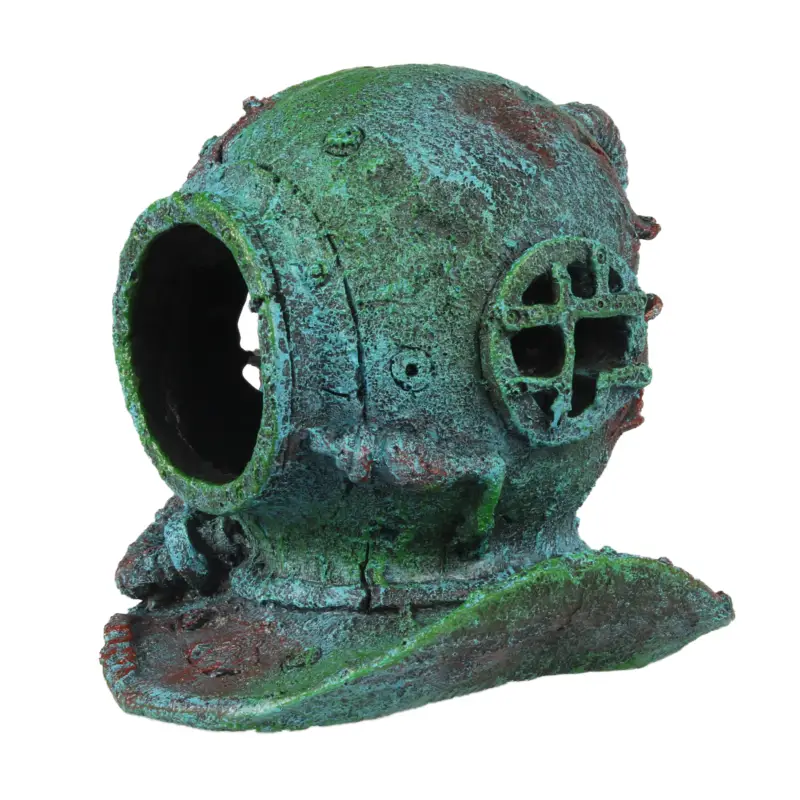 Aquadella – D&eacute;coration Casque de Scaphandrier pour Aquarium – 14,5x14x13cm Commande En Gros