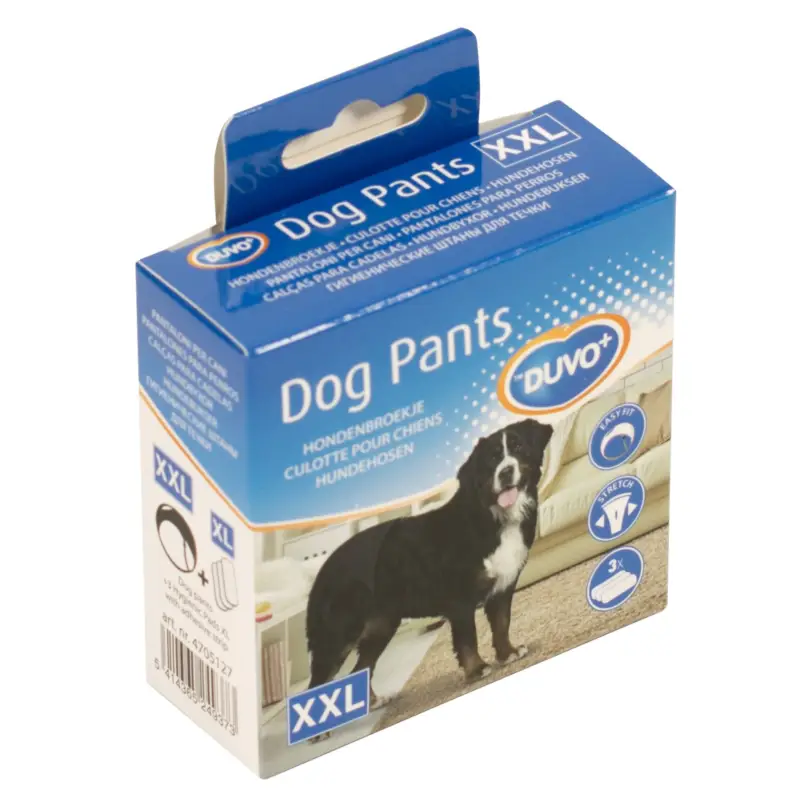 Duvoplus – Culotte Hygi&eacute;nique pour Chien Noir Quantité Limitée