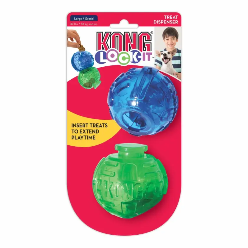 Petit Prix KONG – Jouet Distributeur de Friandises Modulable Lock-It pour Chien