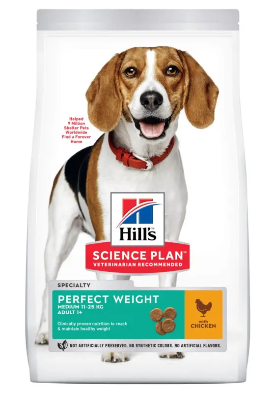 Hill's - Canine Adult Perfect Weight Medium Poulet pour Chien Expédié Aujourd'hui