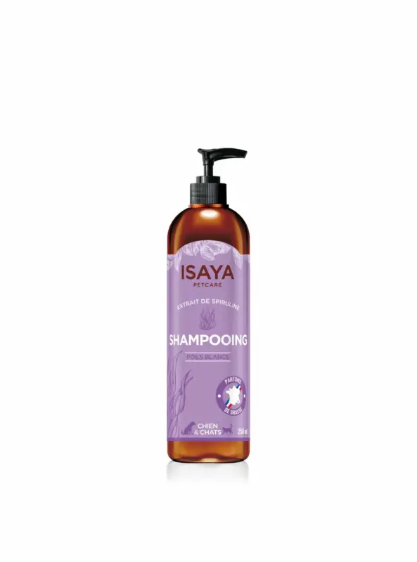 Offre Spéciale Isaya - Shampoing Poils Blancs pour Chien et Chat