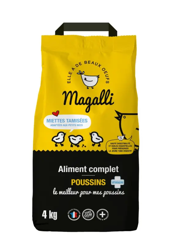 Magalli – Aliment Complet pour Poussin – 4Kg Expédition Rapide