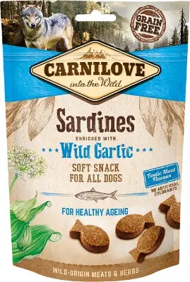 Carnilove – Friandises Semi-humide Sardine et Ail pour Chien – 200g Soldes