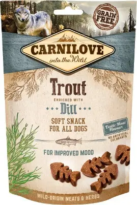 Nouveauté Carnilove - Friandises Semi-humide Truite et Aneth pour Chien - 200g