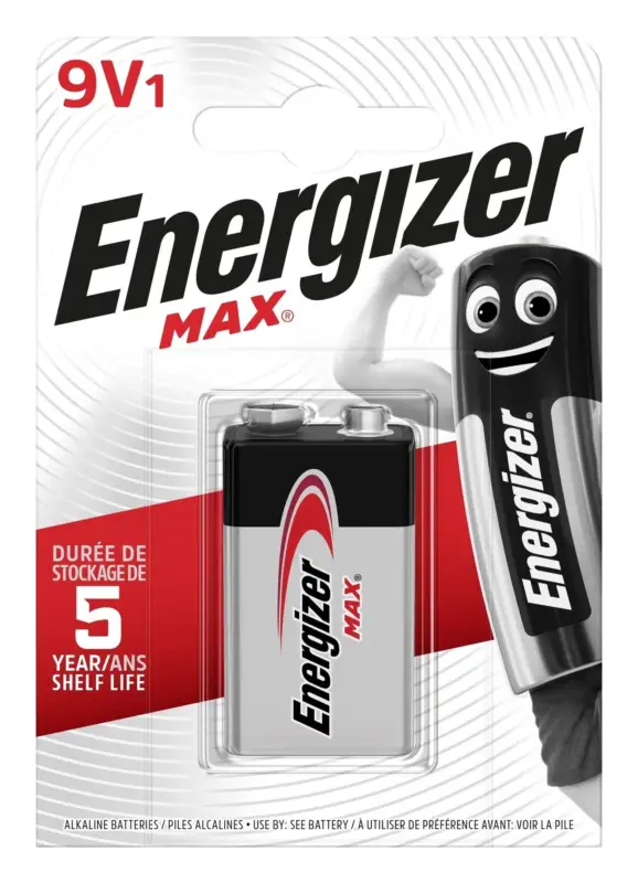 Produit De Marque Energizer – Pile Alcaline MAX 9V