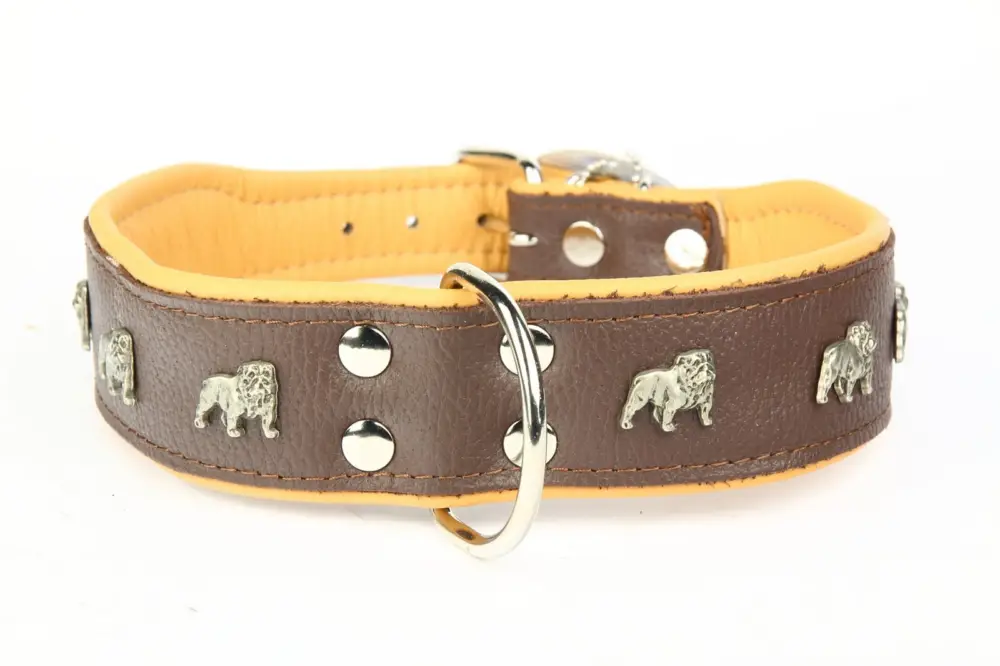 Prix Promo Yogipet – Collier Super Bulldog Cuir pour Chien Marron