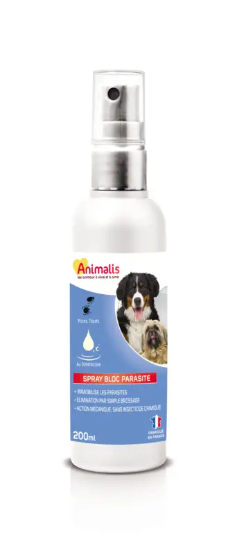 Animalis Nature – Spray Bloc parasites au Dim&eacute;thicone pour Chien – 200ml Commander Maintenant
