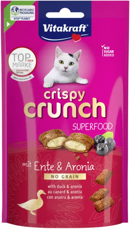 Vitakraft - Friandises Crispy Crunch Canard pour Chats - 60g Commander Vite