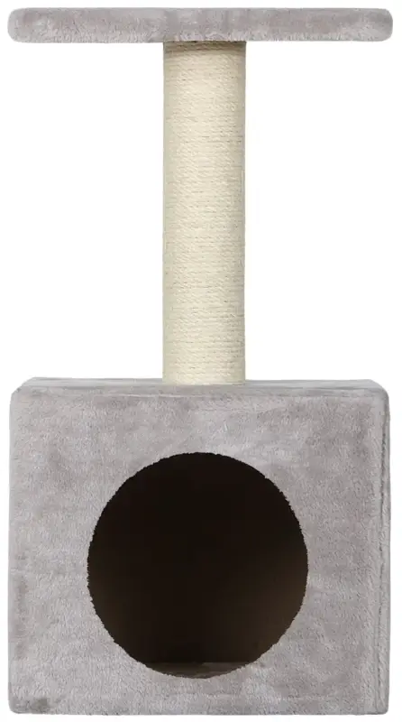 Acheter En Ligne Animalis - Arbre a Chat Niche+Plateau 30x30x56.5cm - Gris