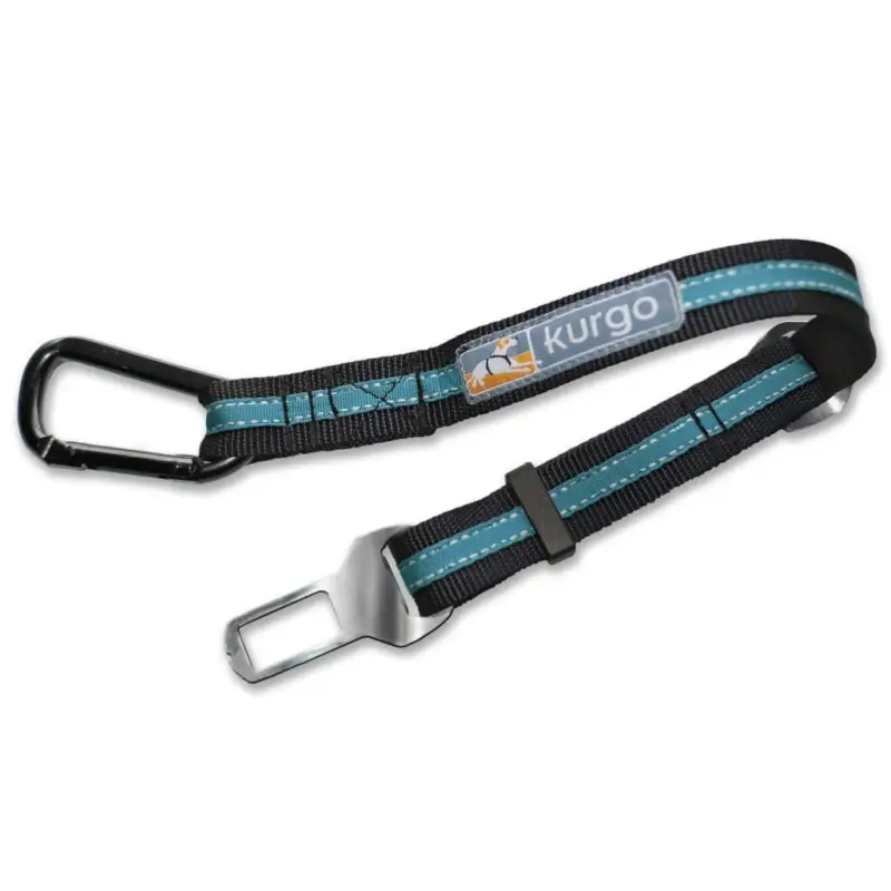 Kurgo – Attache S&eacute;curit&eacute; Direct Seat-belt Voiture pour Chien – Bleu Petit Prix