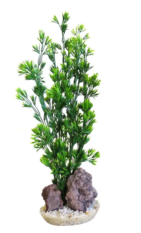 Tyrol – D&eacute;coration Plantes Rocher naturel + support pour Aquarium – 32cm Offre Limitée