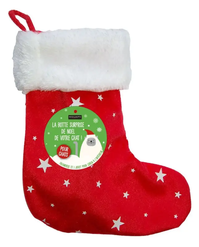 Wouapy – Botte Noel Friandise + Jouet pour Chat Produit De Marque