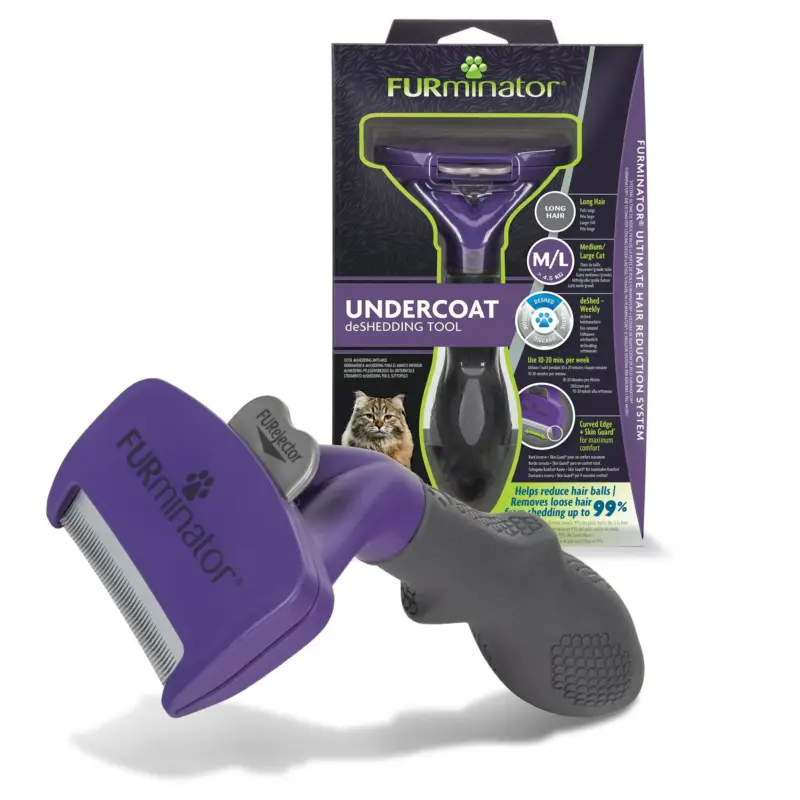 Dernière Chance Furminator – Brosse Undercoat Grande Taille &agrave; Poils Longs pour Chat – M/L